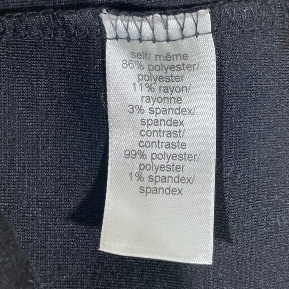 Maurices Black Red Rhinestone Bow Top Sleeveless Blouse Scroll Floral Small 4 6 - Picture 9 of 9